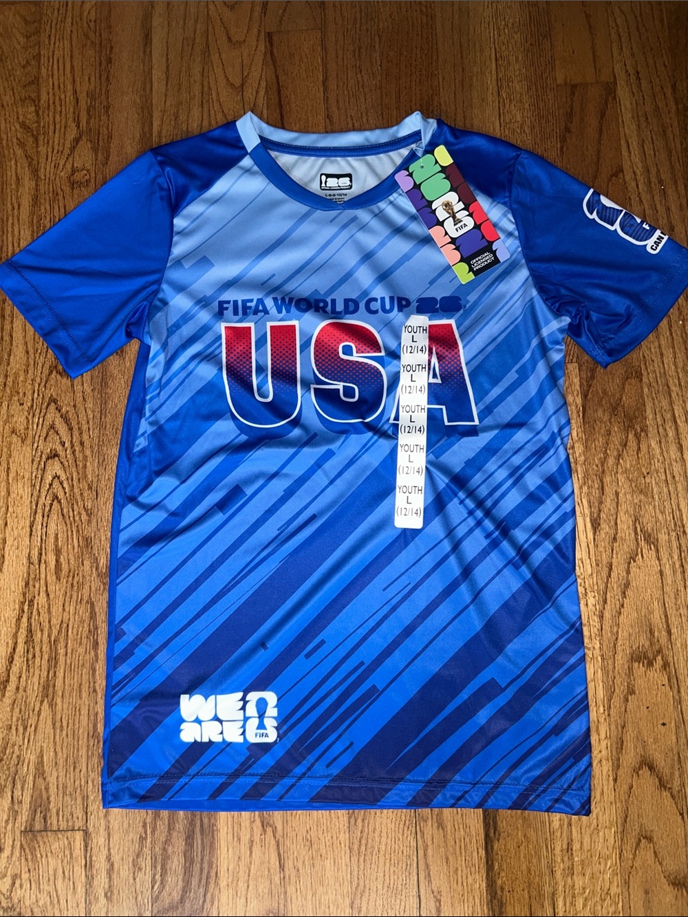 Fifa World Cup “ We Are” USA Youth Large 12/14 Collectible Shirt NWT